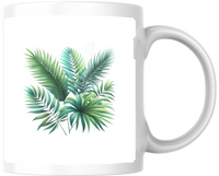 Thumbnail for Tropical Palm Leaves Mug | Watercolor Greenery Coffee Mug | Botanical Nature Gift