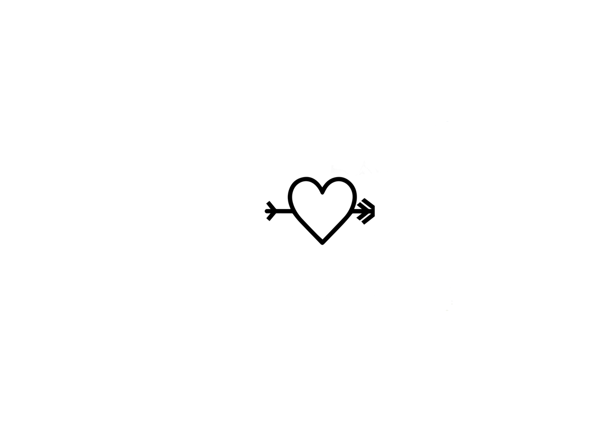Heart with Arrow Throw Pillow | Minimalist Line Love Decorative Pillow | Valentine Couples Gift