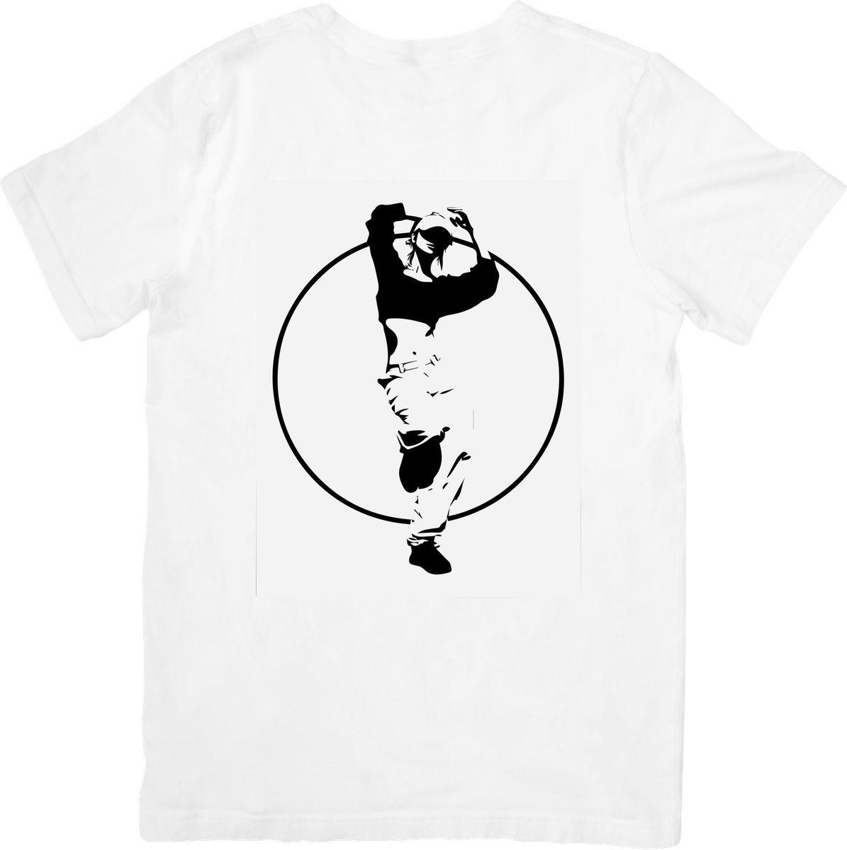 Golf Swing Silhouette T-Shirt | Golfer in Circle Graphic Tee | Golf Lover Gift