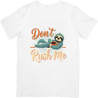 Thumbnail for Don't Rush Me Sloth T-Shirt | Funny Lazy Sloth Graphic Tee | Relaxation Lover Gift
