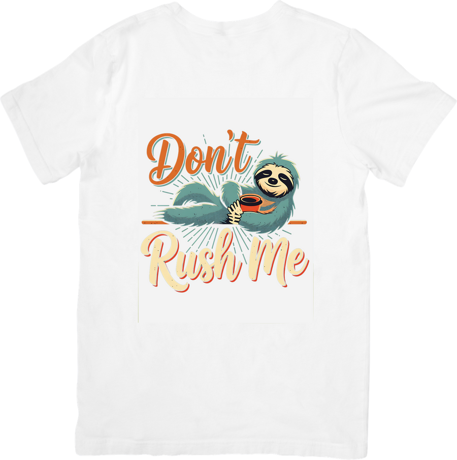 Don't Rush Me Sloth T-Shirt | Funny Lazy Sloth Graphic Tee | Relaxation Lover Gift