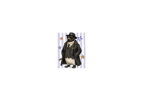Thumbnail for Gangster Penguin Throw Pillow | Cool Suited Mobster Decorative Pillow | Funny Quirky Gift