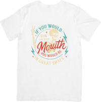 Thumbnail for Run Like Your Mouth Skeleton T-Shirt | Funny Retro Motivational Graphic Tee | Gym Gift