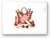 Thumbnail for Patriotic Beach Tote Wall Art | Summer Vacation Essentials Print | Coastal Decor Gift