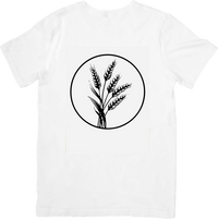 Thumbnail for Wheat Stalk Emblem T-Shirt | Minimalist Farm Harvest Graphic Tee | Farmer Country Gift