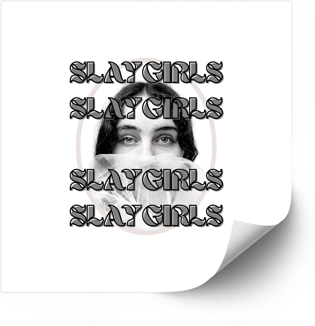 Slay Girls Empowerment Sticker | Retro Bold Feminist Vinyl Decal