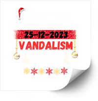 Thumbnail for Christmas Vandalism Sticker | Funny Holiday Seasonal Vinyl Decal