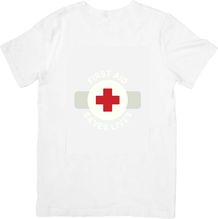 First Aid Saves Lives T-Shirt | Minimalist Medical Nurse Graphic Tee | Nurse Gift