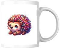 Thumbnail for Rainbow Hedgehog Mug | Colorful Cute Animal Coffee Mug | Whimsical Kids Gift
