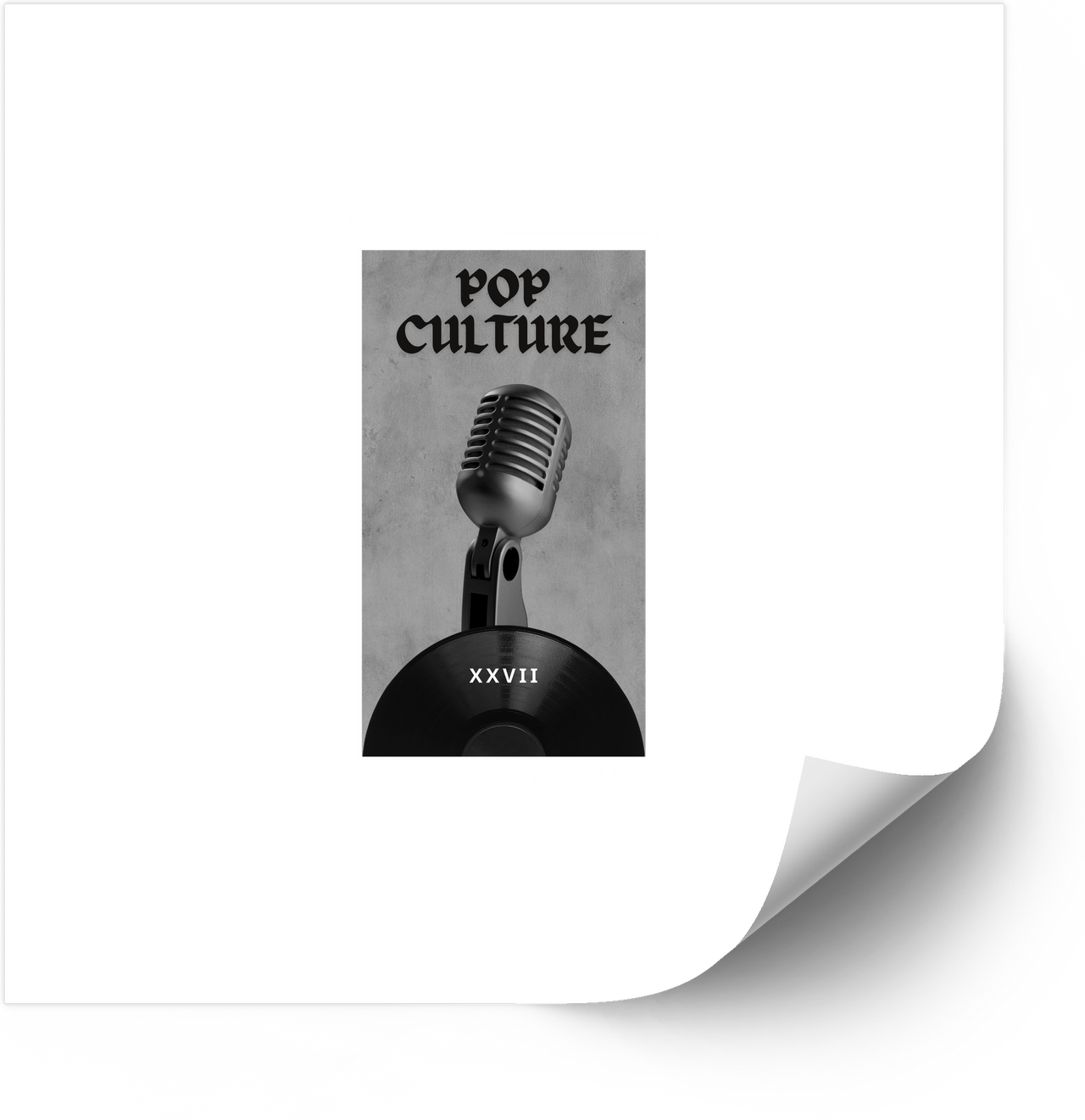 Pop Culture Microphone Vinyl Record Sticker | Retro Music Minimalist Vinyl Decal