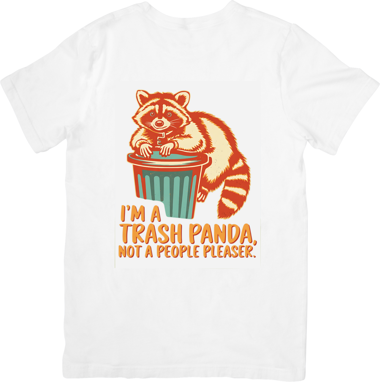 Trash Panda Not A People Pleaser T-Shirt | Funny Retro Raccoon Graphic Tee | Introvert Gift