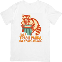 Thumbnail for Trash Panda Not A People Pleaser T-Shirt | Funny Retro Raccoon Graphic Tee | Introvert Gift