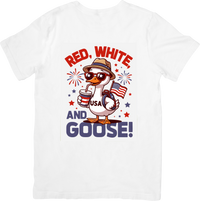Thumbnail for Red White And Goose Patriotic Duck T-Shirt | Funny Patriotic Fourth Of July Graphic Tee