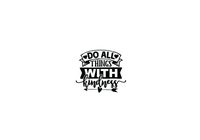 Thumbnail for Do All Things With Kindness Throw Pillow | Inspirational Quote Decorative Pillow | Cozy Home Gift
