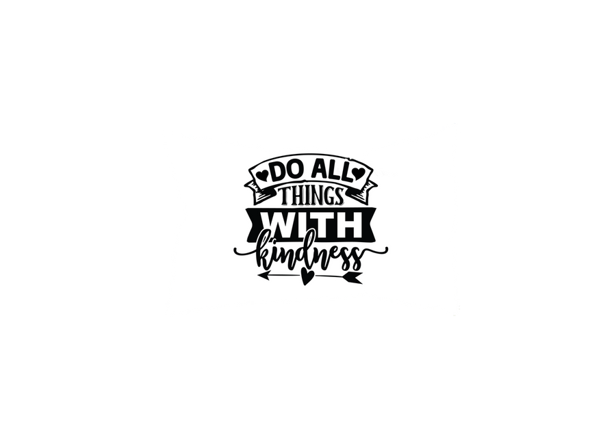Do All Things With Kindness Throw Pillow | Inspirational Quote Decorative Pillow | Cozy Home Gift