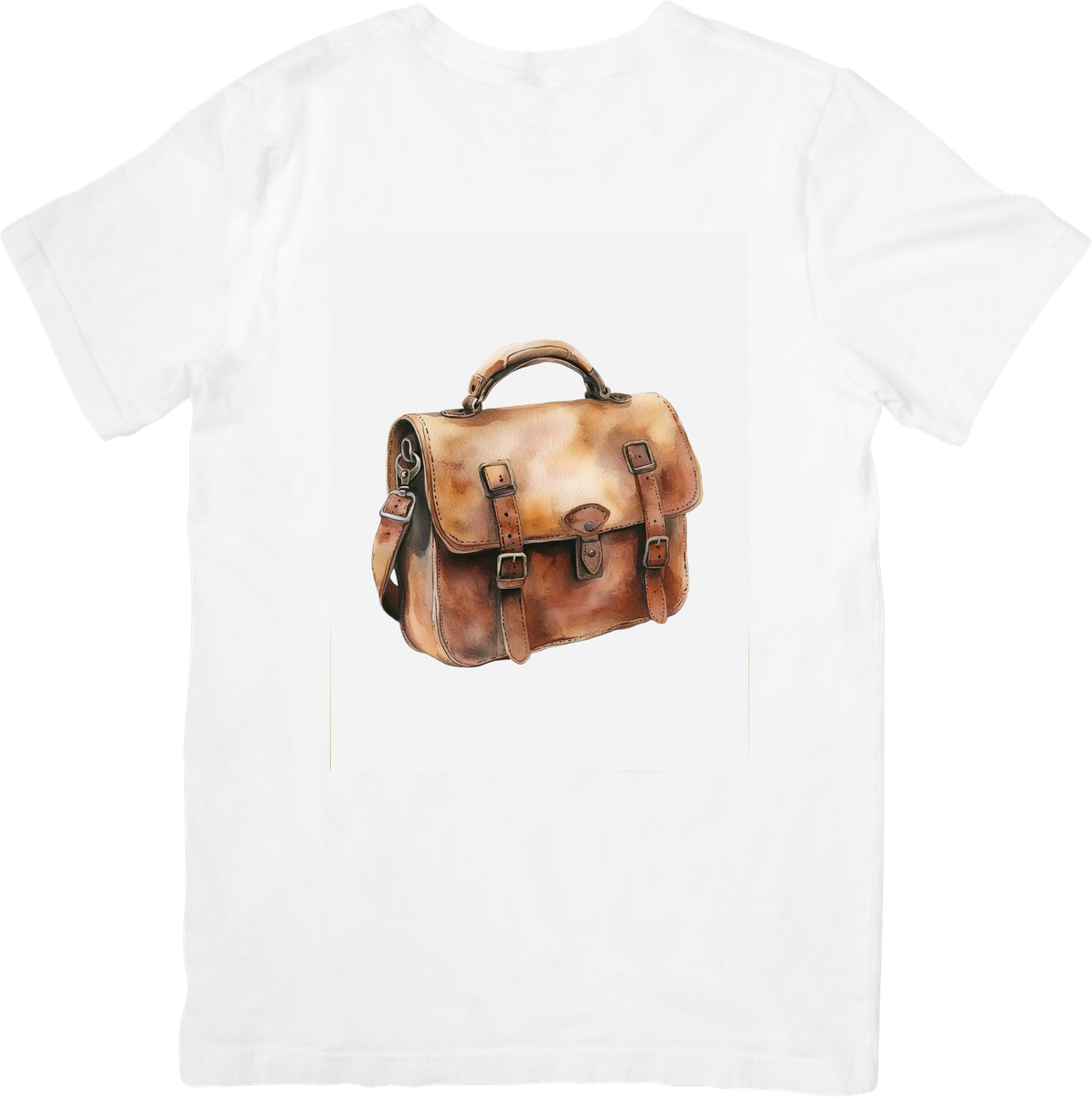 Vintage Leather Briefcase T-Shirt | Classic Satchel Bag Graphic Tee | Retro Style Gift