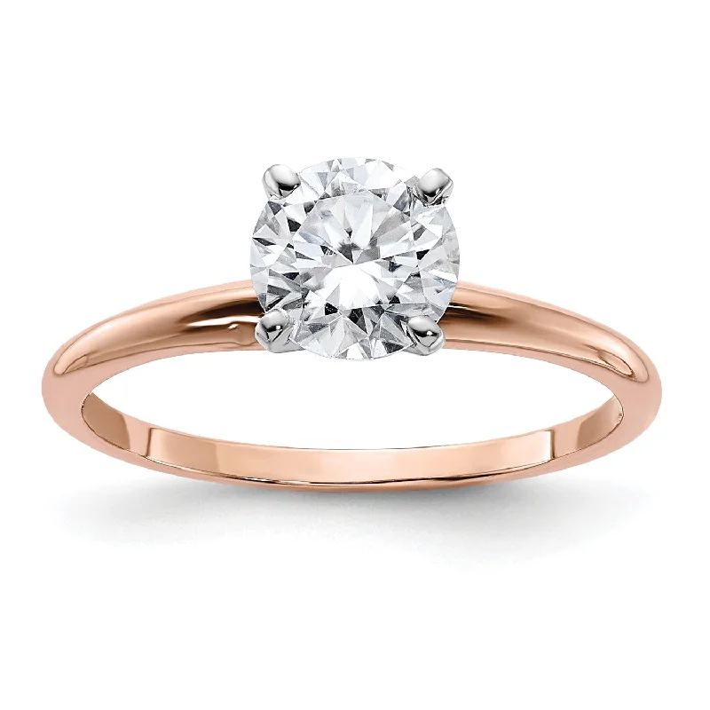 Men's Tanzanite Engagement Rings in Palladium with a Three - Stone Arrangement6.5MM Round Moissanite Solitaire Engagement Ring in 14KT Rose Gold; Size 7 Men's Tanzanite Engagement Rings in Palladium with a Three - Stone Arrangement6.5MM Round Moissanite Solitaire Engagement Ring in 14KT Rose Gold; Size 7