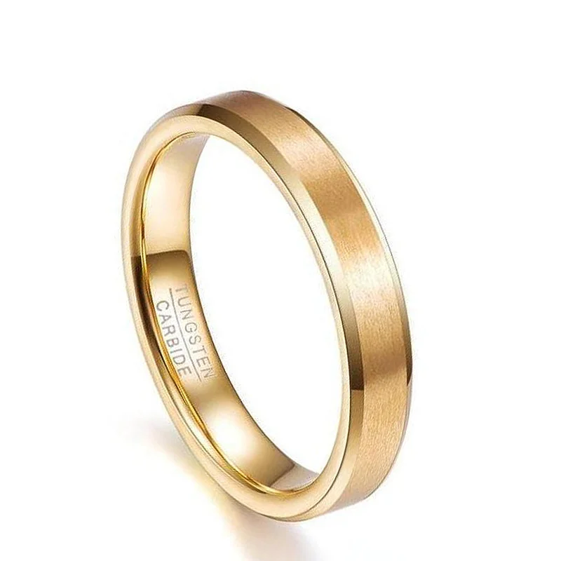 Men's tungsten carbide rings with a brushed textureSpell
