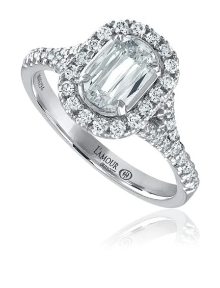 Men's Opal Engagement Rings in 10K Gold with a Milgrain - Trimmed BandL’Amour Crisscut® Classic Halo Engagement Ring Men's Opal Engagement Rings in 10K Gold with a Milgrain - Trimmed BandL’Amour Crisscut® Classic Halo Engagement Ring