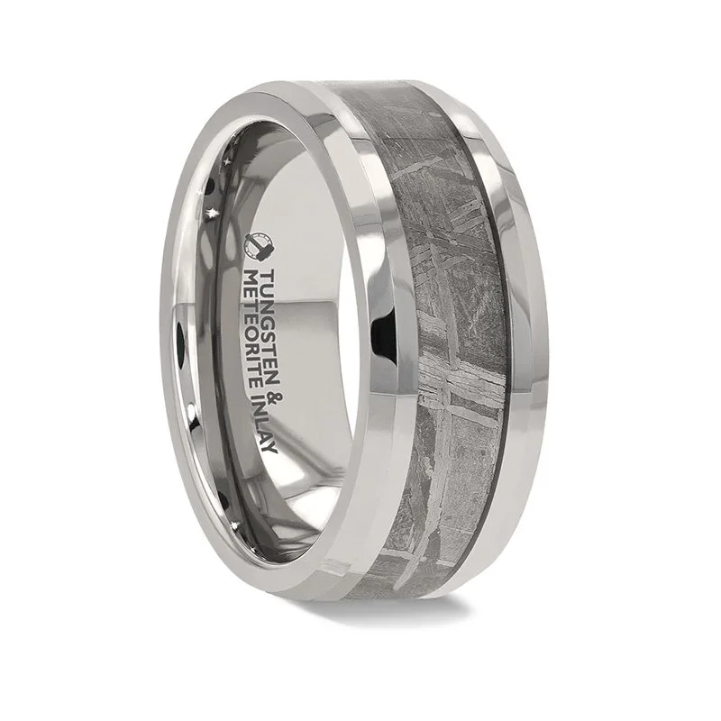 Men's meteorite - inlay rings for a cosmic touchThorsten CELESTIAL Titanium Meteorite Inlay Wedding Band - 8mm Men's meteorite - inlay rings for a cosmic touchThorsten CELESTIAL Titanium Meteorite Inlay Wedding Band - 8mm