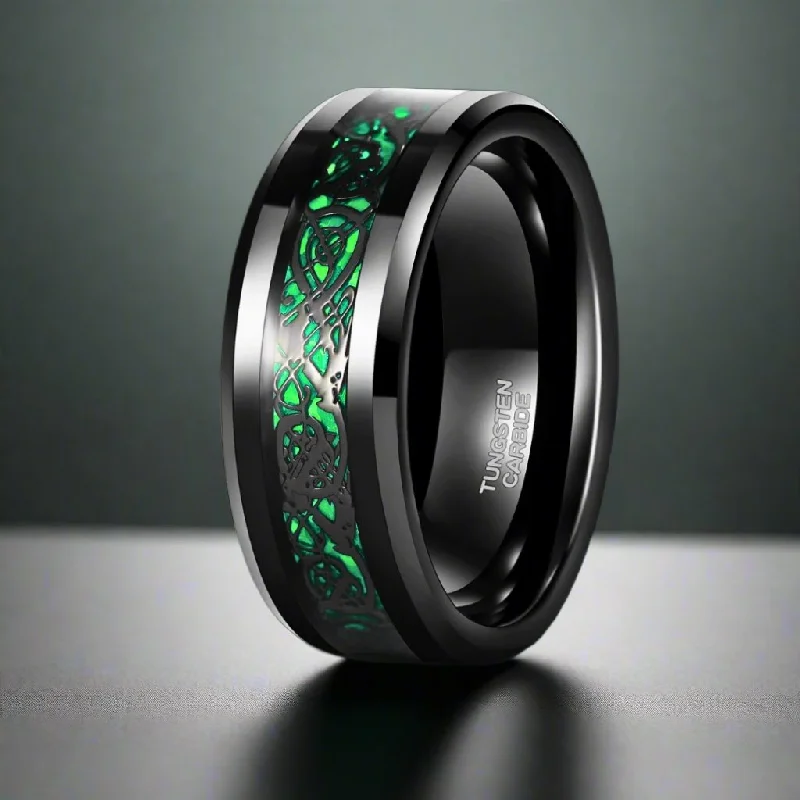 Men's Celtic - pattern rings with intricate designsLumineon