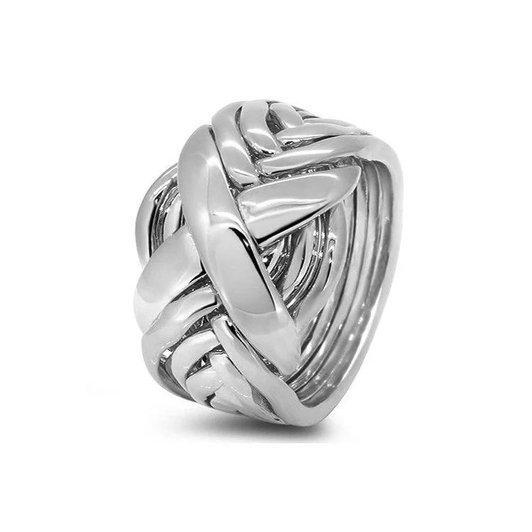 Puzzle rings with a skull design for a gothic styleMens Platinum 8RX-M