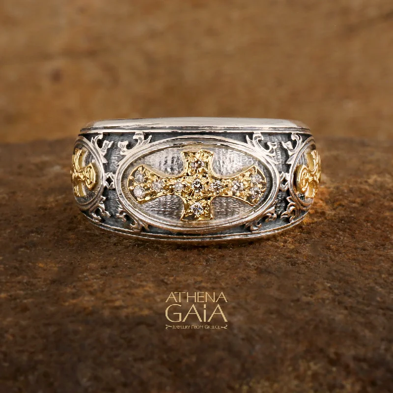 Stackable Gemstone Rings for Women in Amethyst, Sapphire, and EmeraldDiamond Maltese Cross Band Ring Stackable Gemstone Rings for Women in Amethyst, Sapphire, and EmeraldDiamond Maltese Cross Band Ring