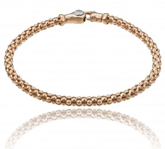 Chimento Melograno 18ct Rose Gold 0.03ct Diamond Bracelet
