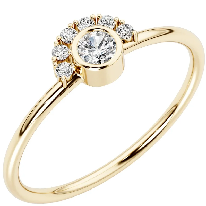 Channel - Set Women's Diamond Rings with Diamonds Securely Held in a Metal Groove for Durability14k Gold Plated Sterling Silver Lab Diamond 1/6 ct Stacking Ring Band Channel - Set Women's Diamond Rings with Diamonds Securely Held in a Metal Groove for Durability14k Gold Plated Sterling Silver Lab Diamond 1/6 ct Stacking Ring Band