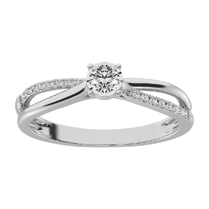 Halo - Style Women's Diamond Rings with a Center Diamond Surrounded by Smaller Diamonds in 18K Gold10K White Gold 1/5 CTW Diamond Promise Ring Halo - Style Women's Diamond Rings with a Center Diamond Surrounded by Smaller Diamonds in 18K Gold10K White Gold 1/5 CTW Diamond Promise Ring