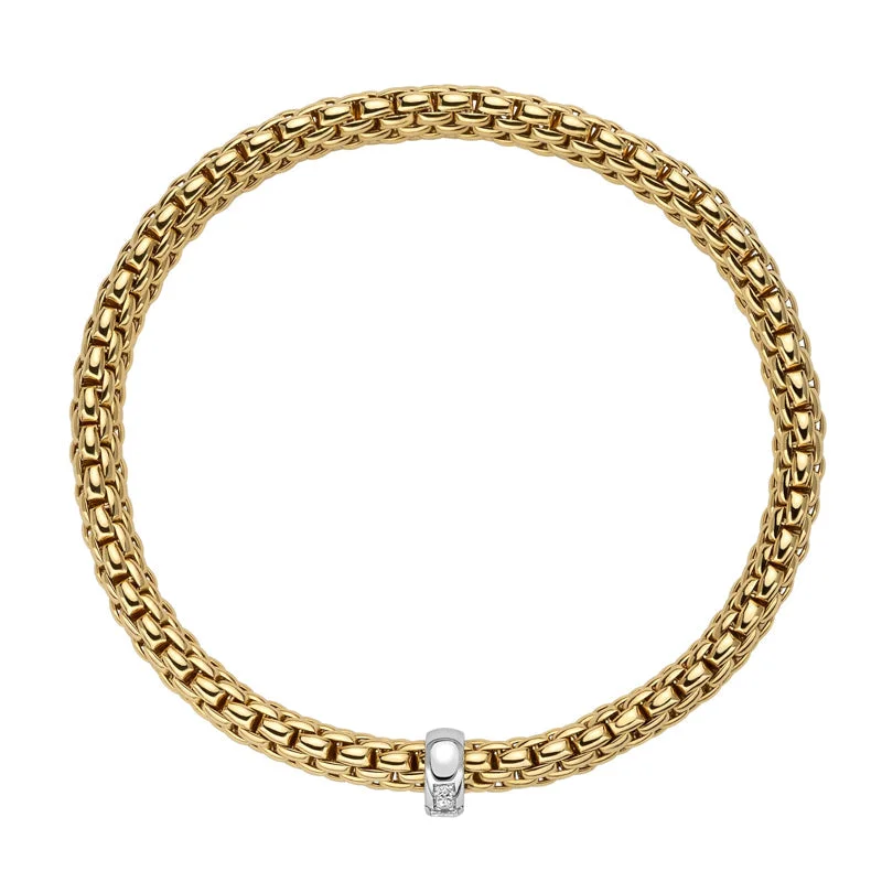 Fope Vendome 18ct Yellow Gold 0.24ct Diamond Bracelet