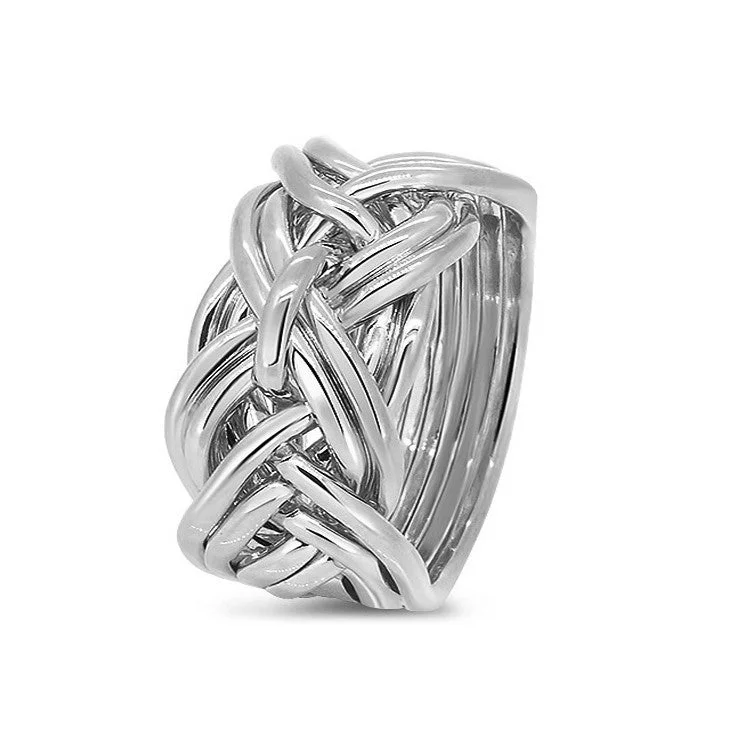 Vintage - inspired puzzle rings with a distressed finishMens Platinum 9WD-M
