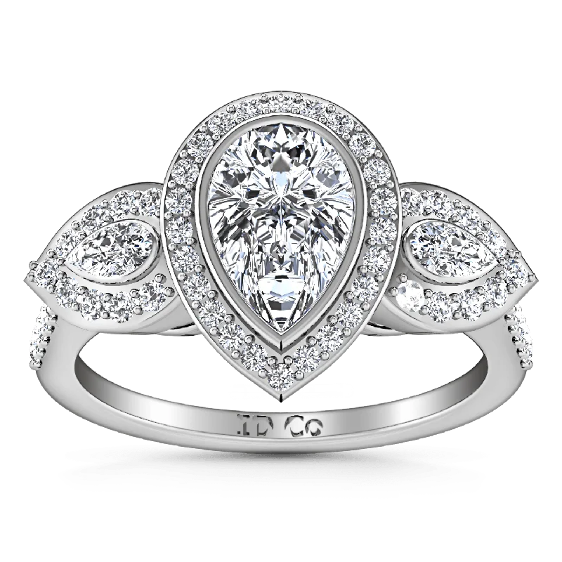 Stackable Gemstone Rings for Women in Amethyst, Sapphire, and EmeraldThree Stone Engagement Ring Vanessa 14K White Gold Stackable Gemstone Rings for Women in Amethyst, Sapphire, and EmeraldThree Stone Engagement Ring Vanessa 14K White Gold