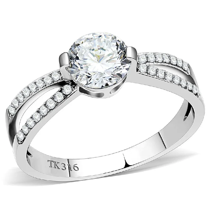 Oval - cut diamond anniversary rings for a unique shapeCJ002 Wholesale Women's Stainless Steel Clear AAA Grade CZ Ring Oval - cut diamond anniversary rings for a unique shapeCJ002 Wholesale Women's Stainless Steel Clear AAA Grade CZ Ring