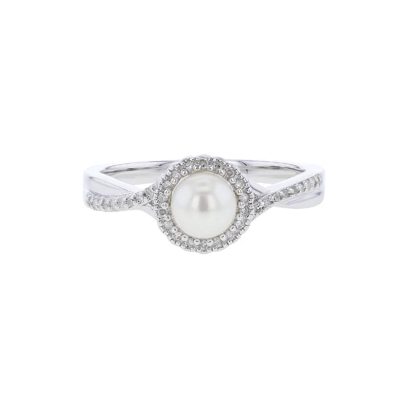 Men's Opal Engagement Rings in 10K Gold with a Milgrain - Trimmed BandSilver Sweet Treat Pearl & Diamond Ring Men's Opal Engagement Rings in 10K Gold with a Milgrain - Trimmed BandSilver Sweet Treat Pearl & Diamond Ring