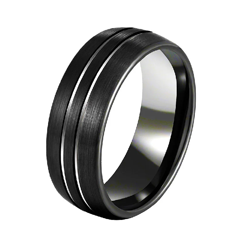 Men's skull - shaped rings for a gothic styleMIdnight Edge