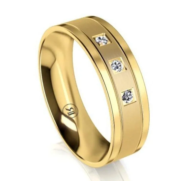 Marquise - Cut Women's Diamond Rings in Palladium for a Unique and Elongated ShapeThe Griffin Yellow Gold Diamond Mens Wedding Ring Marquise - Cut Women's Diamond Rings in Palladium for a Unique and Elongated ShapeThe Griffin Yellow Gold Diamond Mens Wedding Ring