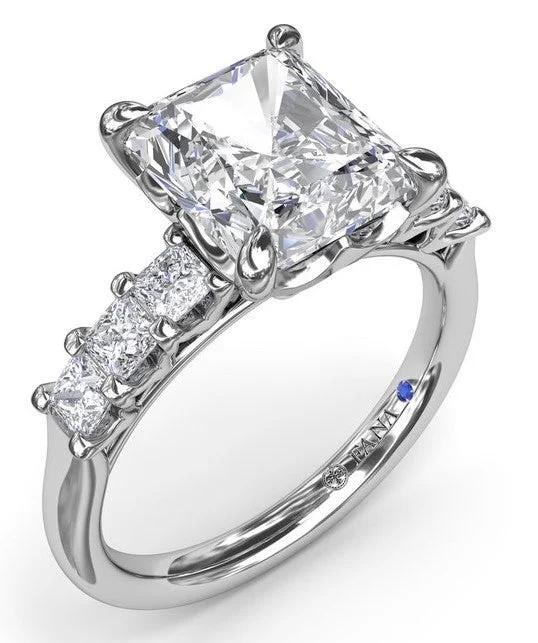 Men's Aquamarine Engagement Rings in 9K Gold with a Bezel - Set StonePrincess Cut Side Stone Diamond Engagement Ring Men's Aquamarine Engagement Rings in 9K Gold with a Bezel - Set StonePrincess Cut Side Stone Diamond Engagement Ring