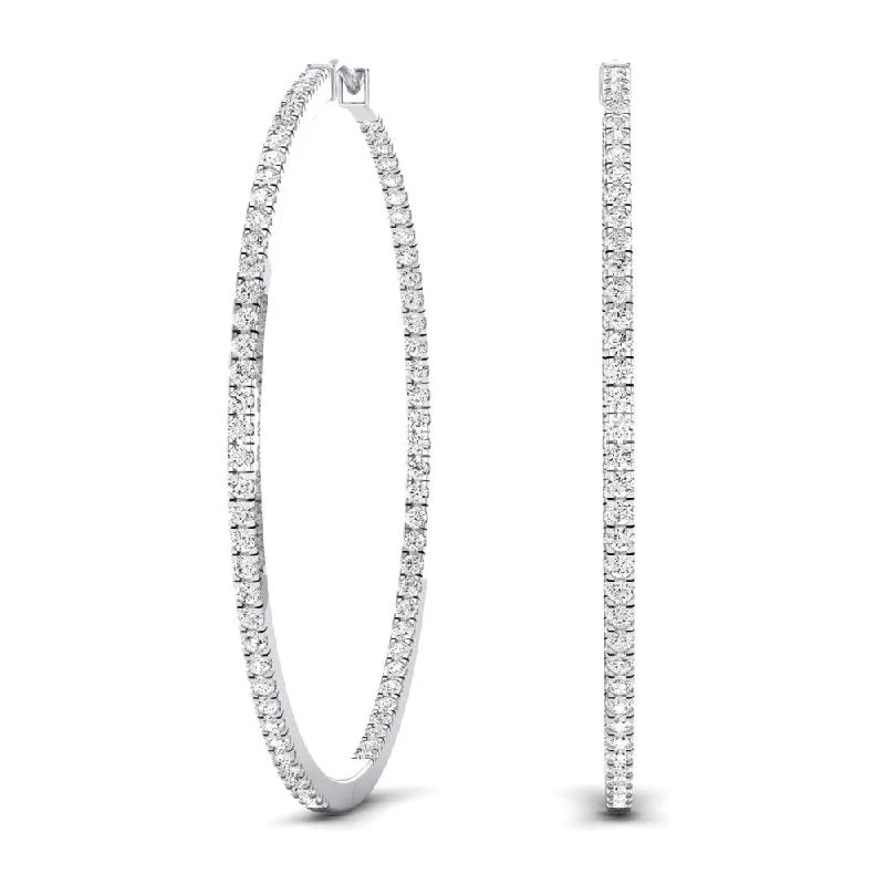 Signature - Design Women's Diamond Rings with a Brand - Specific Pattern and High - Quality DiamondsSage Diamond Hoop Earrings Signature - Design Women's Diamond Rings with a Brand - Specific Pattern and High - Quality DiamondsSage Diamond Hoop Earrings