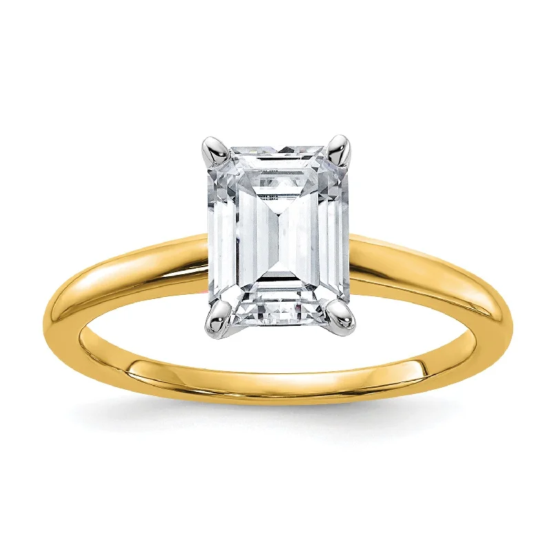 Men's Opal Engagement Rings in 10K Gold with a Milgrain - Trimmed Band8X6MM Emerald Shape Moissanite Solitaire Engagement Ring in 14KT Yellow Gold; Size 7 Men's Opal Engagement Rings in 10K Gold with a Milgrain - Trimmed Band8X6MM Emerald Shape Moissanite Solitaire Engagement Ring in 14KT Yellow Gold; Size 7