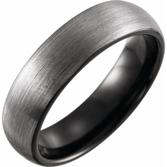 Men's silicone fitness rings for active lifestylesBlack PVD Tungsten 6 mm Band with Satin Finish Men's silicone fitness rings for active lifestylesBlack PVD Tungsten 6 mm Band with Satin Finish
