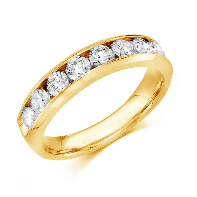 Signature - Design Women's Diamond Rings with a Brand - Specific Pattern and High - Quality Diamonds14K Yellow Gold Channel Set Diamond Band Signature - Design Women's Diamond Rings with a Brand - Specific Pattern and High - Quality Diamonds14K Yellow Gold Channel Set Diamond Band