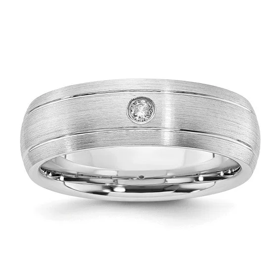 Men's meteorite - inlay rings for a cosmic touchCobalt Polished and Brushed Genuine Diamond 8mm Men's Band Men's meteorite - inlay rings for a cosmic touchCobalt Polished and Brushed Genuine Diamond 8mm Men's Band