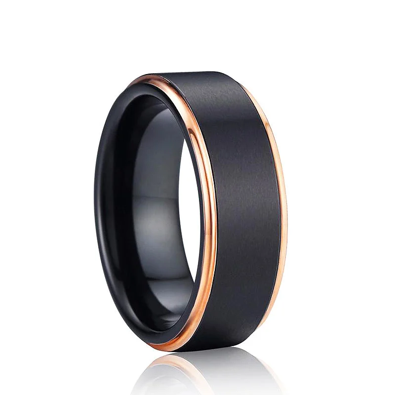 Men's hematite - ring for a metallic gray lusterFedor