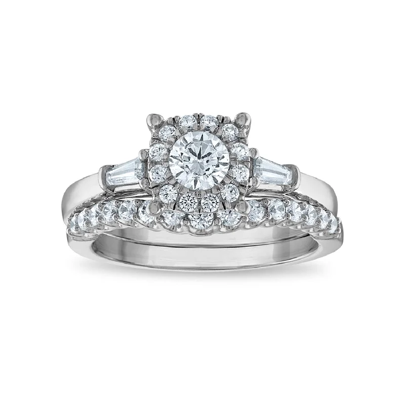 Men's Opal Engagement Rings in 10K Gold with a Milgrain - Trimmed BandLoveSong EcoLove 1 CTW Lab Grown Diamond Halo Bridal Set in 10KT White Gold Men's Opal Engagement Rings in 10K Gold with a Milgrain - Trimmed BandLoveSong EcoLove 1 CTW Lab Grown Diamond Halo Bridal Set in 10KT White Gold