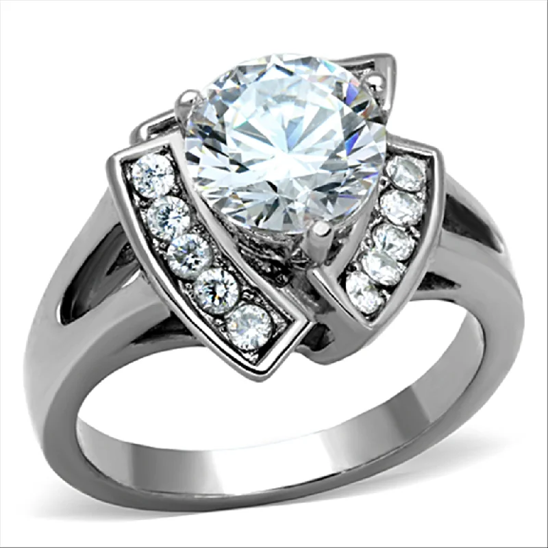 Oval - cut diamond anniversary rings for a unique shapeCJG2097 Stainless Steel AAA Grade CZ Ring Oval - cut diamond anniversary rings for a unique shapeCJG2097 Stainless Steel AAA Grade CZ Ring