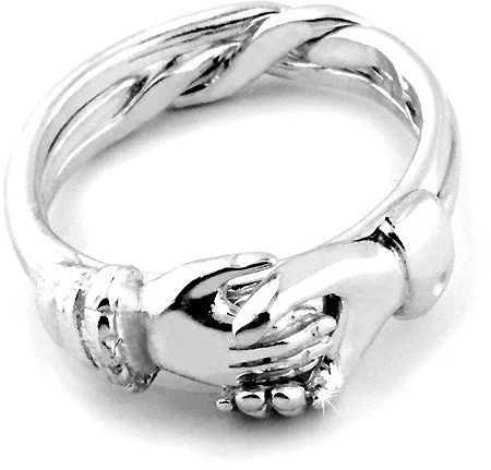 Vintage - inspired puzzle rings with a distressed finishMENS Sterling Silver Fenian Claddagh Puzzle Ring MS-3CL Vintage - inspired puzzle rings with a distressed finishMENS Sterling Silver Fenian Claddagh Puzzle Ring MS-3CL