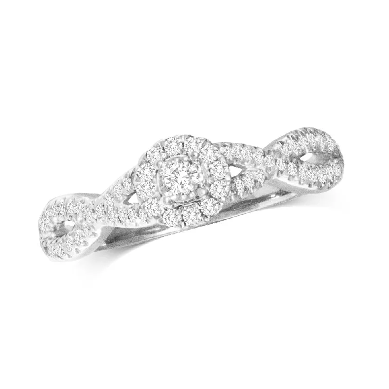 Three - Stone Women's Diamond Rings Symbolizing Past, Present, and Future with Emerald - Cut Diamonds10K White Gold 1/4 CTW Diamond Promise Ring Three - Stone Women's Diamond Rings Symbolizing Past, Present, and Future with Emerald - Cut Diamonds10K White Gold 1/4 CTW Diamond Promise Ring
