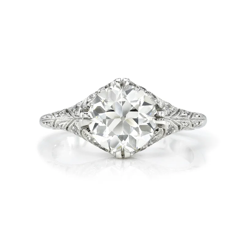 Women's Diamond Rings with Sapphire Accents in Blue for a Colorful and Sophisticated TouchSingle Stone Platinum Charlotte Ring Women's Diamond Rings with Sapphire Accents in Blue for a Colorful and Sophisticated TouchSingle Stone Platinum Charlotte Ring