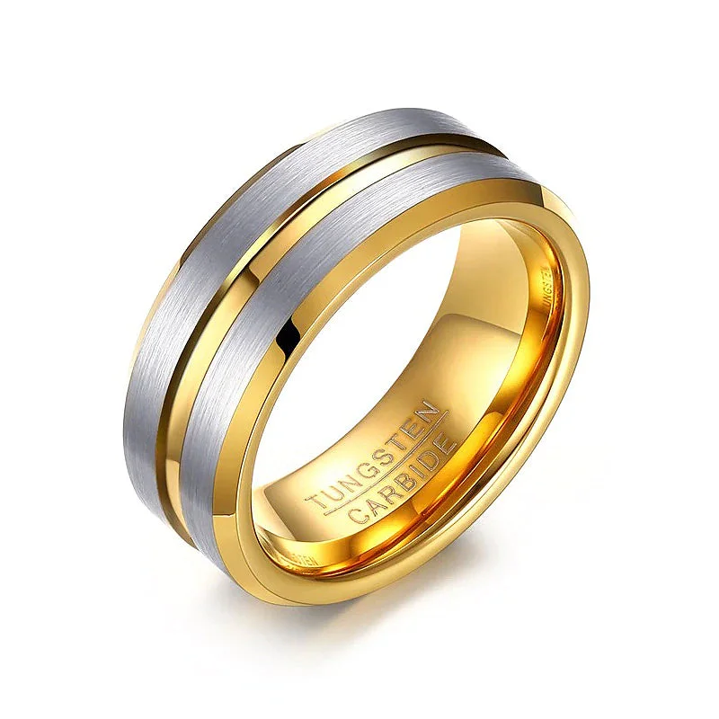 Men's Damascus - steel rings with a unique patternIvor